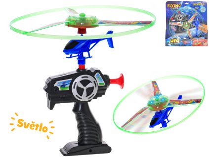 Vystřelovací disk 25cm na baterie na natažení na kartě