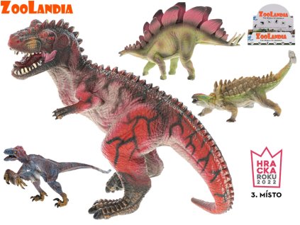 Zoolandia dinosaurus 15-19cm 4druhy v sáčku 12ks v DBX