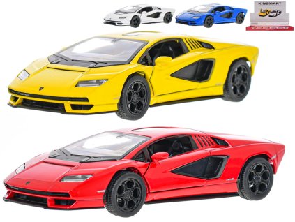 Kinsmart Lamborghini Countach 12,5cm 1:38 kov zpětný chod 4barvy 12ks v DBX