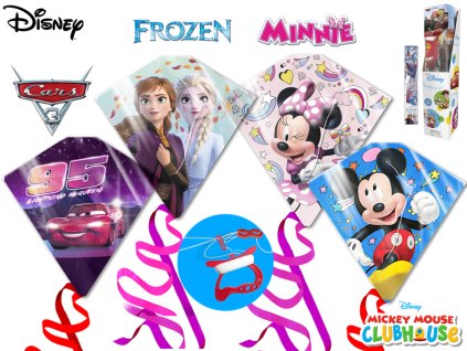 Disney drak létající 58,5x56cm 4druhy v sáčku 24ks v DBX