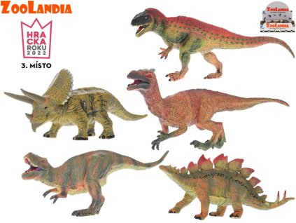 Zoolandia dinosaurus 20-25cm 5druhů 10ks v DBX