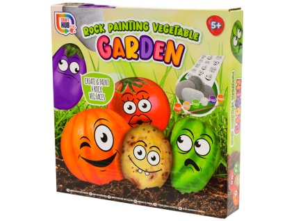 Rock Vegetable Garden - kreativní sada malování 4ks kamínků v krabičce