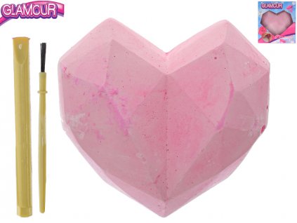 Tesání do srdíčka 8,5cm s diamanty v krabičce