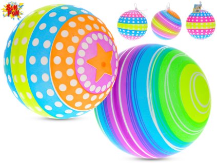Sun Fun míč 22cm duhový 5druhů v síťce
