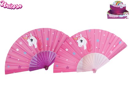 Unicorn vějíř 23cm 2barvy 24ks v DBX