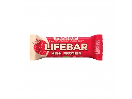 Lifefood Tyčinka Lifebar protein jahodová BIO | 47 g