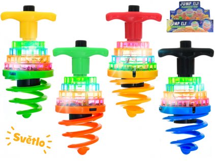 Káča 9,5x6cm na baterie se světlem 4barvy 12ks v DBX