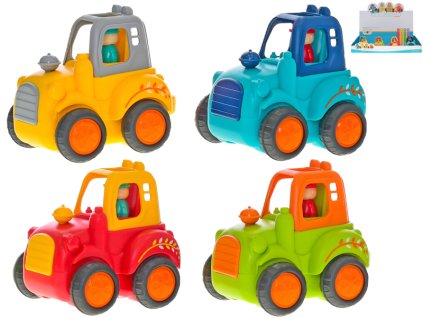 Traktor 10cm na setrvačník 4barvy 18m+ 12ks v DBX