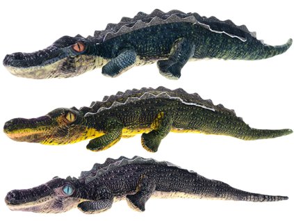 Krokodýl plyšový 52cm 3barvy 0m+