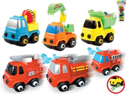 Auta stavební 10cm šroubovací 2druhy 3ks v sáčku