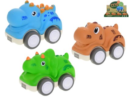 Dinosaurus 10cm na zpětný chod 3druhy 12m+ 12ks v DBX