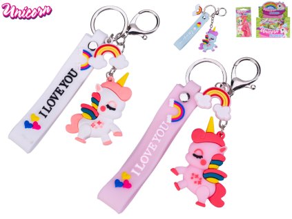 Unicorn přívěsek na klíče 3barvy v sáčku 24ks v DBX