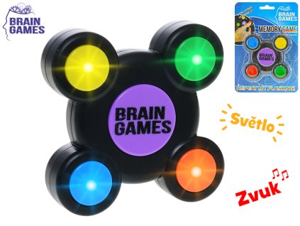 Brain Games společenská hra test paměti na baterie se světlem a zvukem na kartě