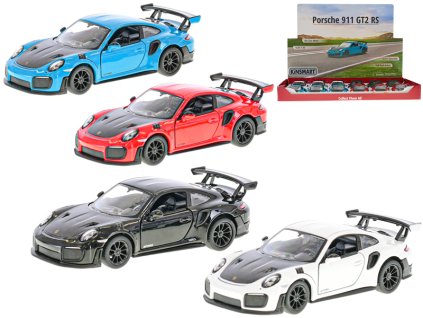 Kinsmart Porsche 911 GT2 RS 1:36 kov 12,5cm na zpětný chod 4barvy 12ks v DBX