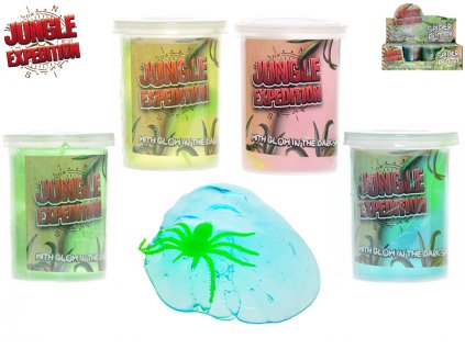 Jungle Expedition hmota s pavoukem svítícím ve tmě 115g 4barvy 12ks v DBX