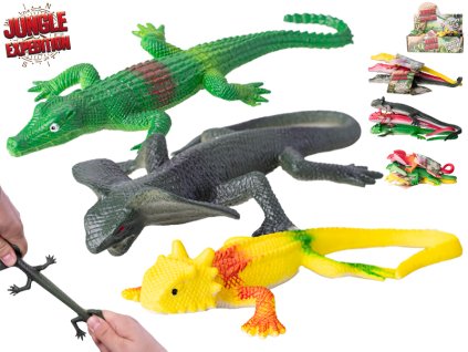 Jungle Expedition plaz 15cm strečový 3druhy 4barvy 24ks v DBX