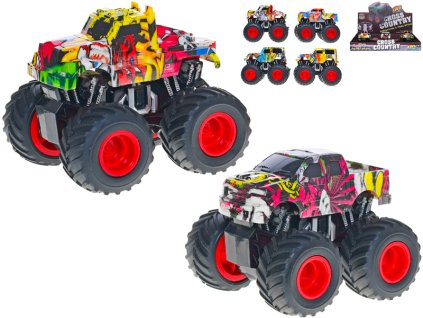 Monster truck 12cm na setrvačník 6druhů 6ks v DBX