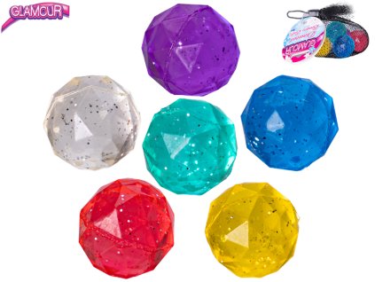 Glamour hopík 3cm 6barev 6ks v síťce