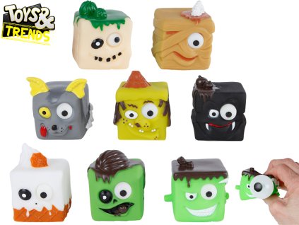 Toys&Trends Brainboooom příšerky/kostky 6x6cm strečové kulící oči 8druhů v krabičce 8ks v DBX