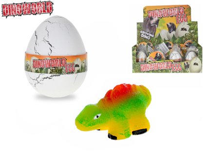 Dinoworld dinosaurus líhnoucí a rostoucí ve vajíčku 12ks v DBX