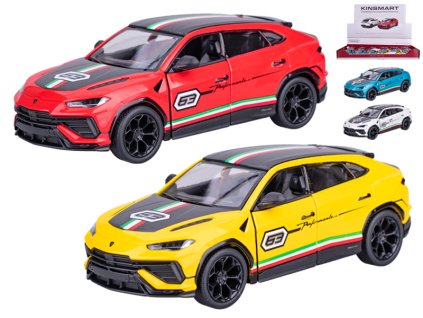 Kinsmart Lamborghini Urus Performante 13cm 1:40 kov zpětný chod 4barvy 12ks v DBX