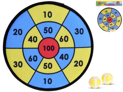 Terč na suchý zip 29cm +2ks míčky v sáčku