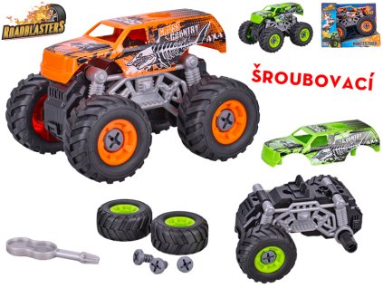 Roadblasters monster truck 12cm na setrvačník šroubovací 2barvy v krabičce