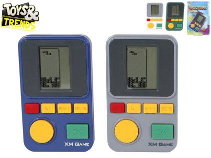 Toys&Trends brick game retro konzole 11x6,5cm na baterie 23her 4barvy na kartě