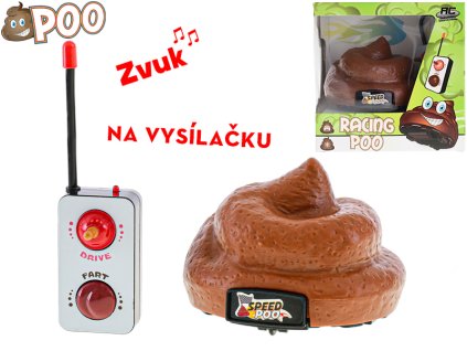 POO R/C lejno prdící 8cm na baterie 27MHz v krabičce