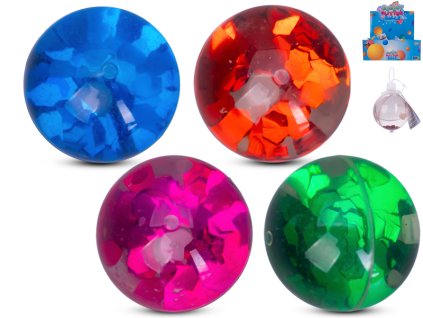 Hopík 6cm se třpytkami 4barvy v síťce 12ks v DBX