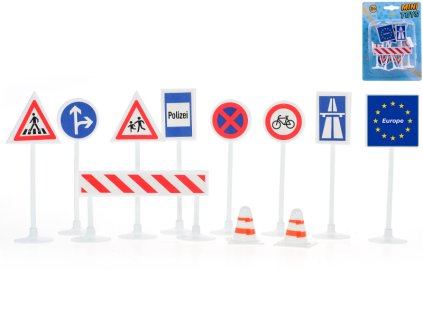 Dopravní značky 11ks na kartě