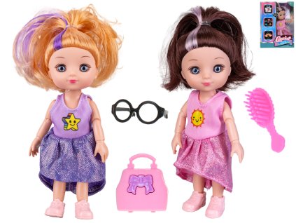 Panenka 15,5cm s doplňky 2druhy v krabičce