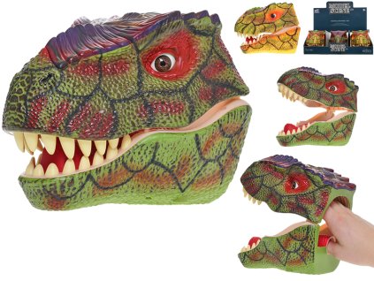 Maňásek dinosaurus 21x14cm 2barvy 6ks v DBX