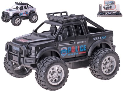 Auto policejní 13,5cm na setrvačník 2barvy 9ks v DBX