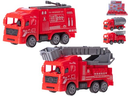 Auta požární 11-12cm zpětný chod 4druhy 12ks v DBX