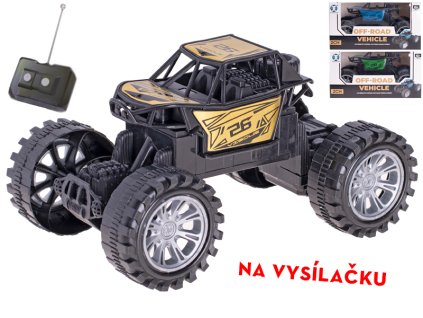 R/C auto buggy 16,5cm jednoduchá funkce na baterie 3barvy v krabičce