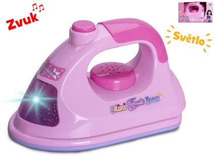 Žehlička 16cm na baterie se světlem a zvukem v krabičce