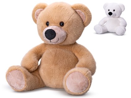 Medvídek plyšový 32cm sedící 2barvy v sáčku