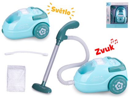 Vysavač 15cm na baterie se světlem a zvukem v krabičce