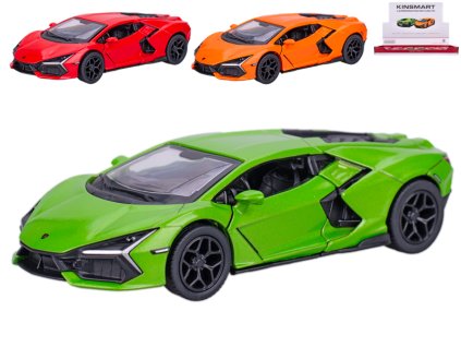Kinsmart Lamborghini Revuelto kov 12,5cm 1:38 zpětný chod 3barvy 12ks v DBX
