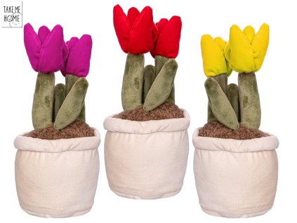 Take Me Home tulipány plyšové 25cm 3barvy 0m+