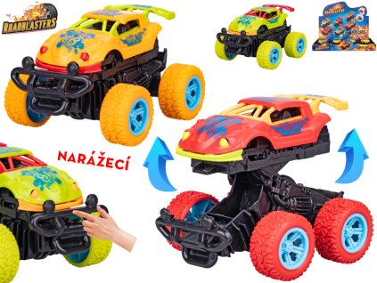 Roadblasters auto 9cm narážecí na setrvačník 2druhy 3barvy 12ks v DBX