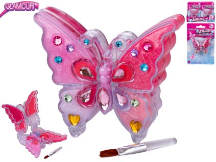 Glamour lesk na rty ve tvaru motýla 7cm na karte 16ks v PDQ
