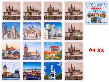 Pexeso Praha 64ks v krabičce