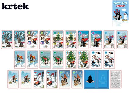 Krtek Černý Petr - symboly 31ks v krabičce