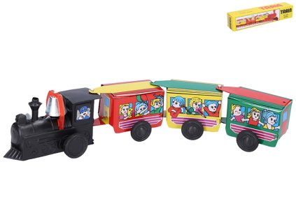 Vlak 28cm kov na natažení v krabičce