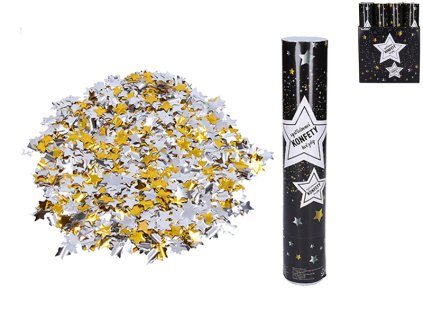Konfety vystřelovací hvězdy v tubě 28cm 12ks v PDQ