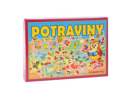 Společenská hra logická Potraviny v krabičce