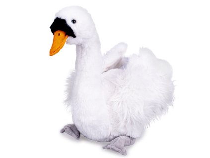 Labuť velká plyšová 30cm 0m+ v sáčku