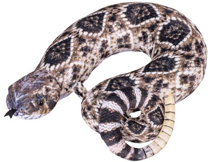 Chřestýš/polštář cestovní plyšový 40cm 0m+ v sáčku